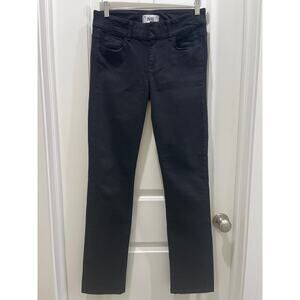 Paige Straight Leg Black Trouser Denim Jeans Sz 28